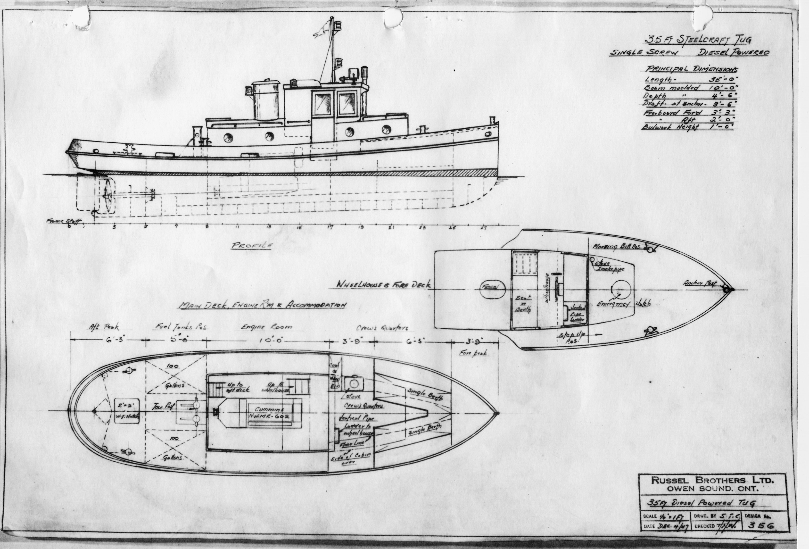 RUSSEL BROTHERS Ltd. Steelcraft winch boat and warping tug ...